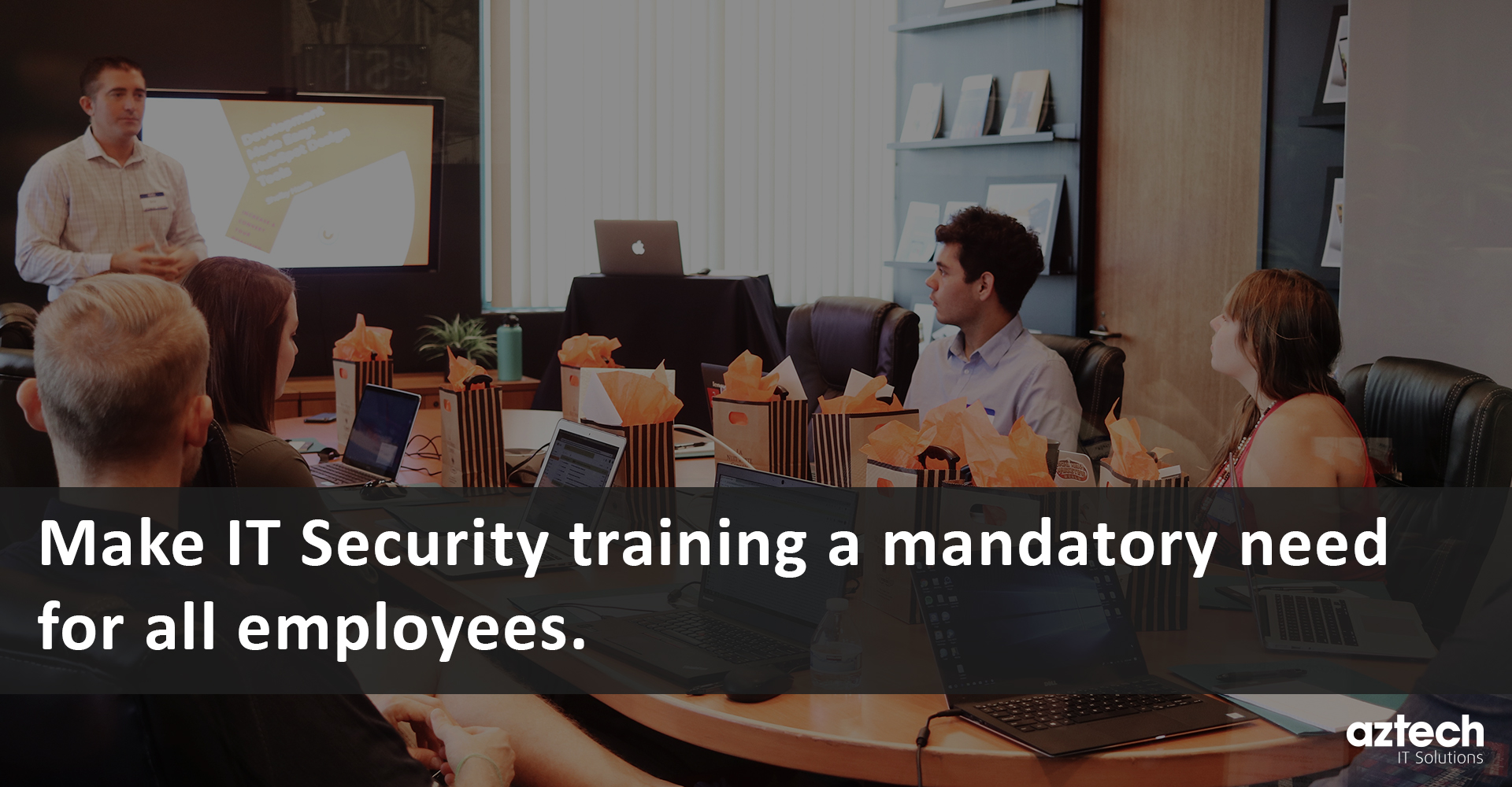 Employees receiving It security training