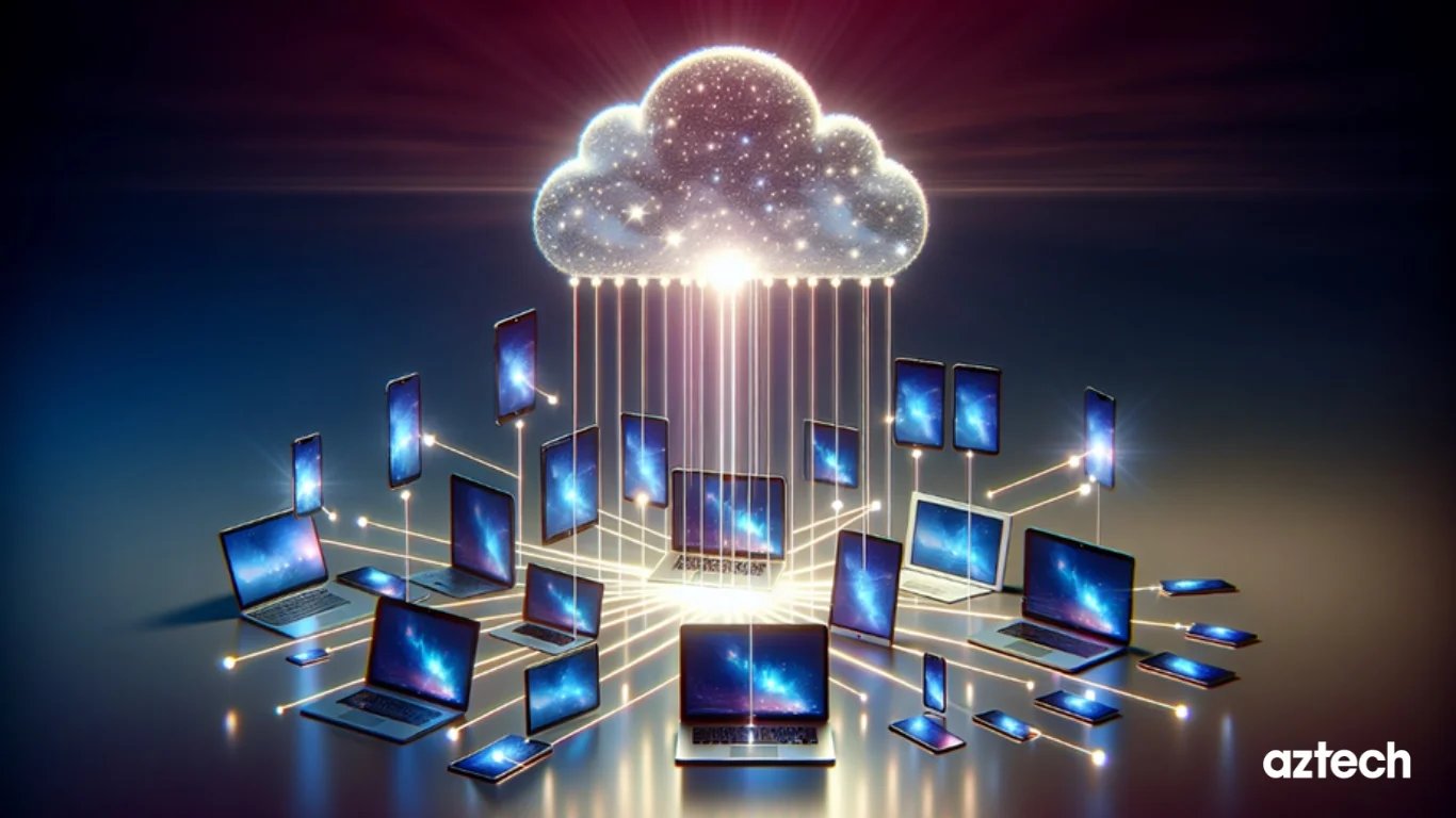 Illustration of cloud computing concept